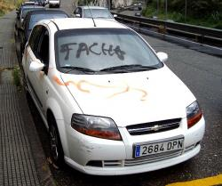 Imagen del estado en el que quedÃ³ el vehÃ­culo (Foto: Galicia BilingÃ¼e)