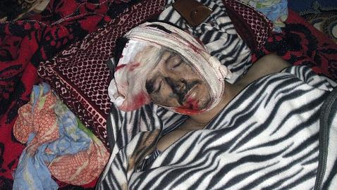 EFE. Foto del cadÃ¡ver del saharaui Gargar Brahim, de 26 aÃ±os, fallecido tras la entrada por la fuerza de unidades marroquÃ­es en el campamento de protesta de Gdeim Izik