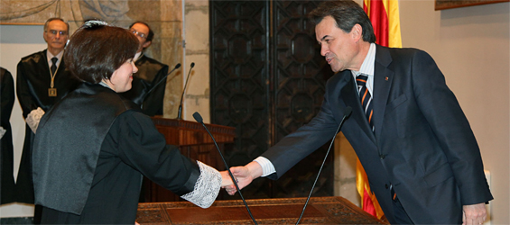 Artur Mas, durante la toma de posesiÃ³n de Margarida Gil como miembro de la ComisiÃ³n JurÃ­dica Asesora, este miÃ©rcoles (Foto: Generalidad de CataluÃ±a).